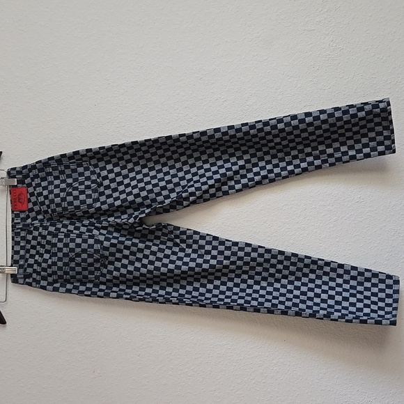 Fiorucci Denim Blue and White Checkered Jeans - Picture 8 of 10